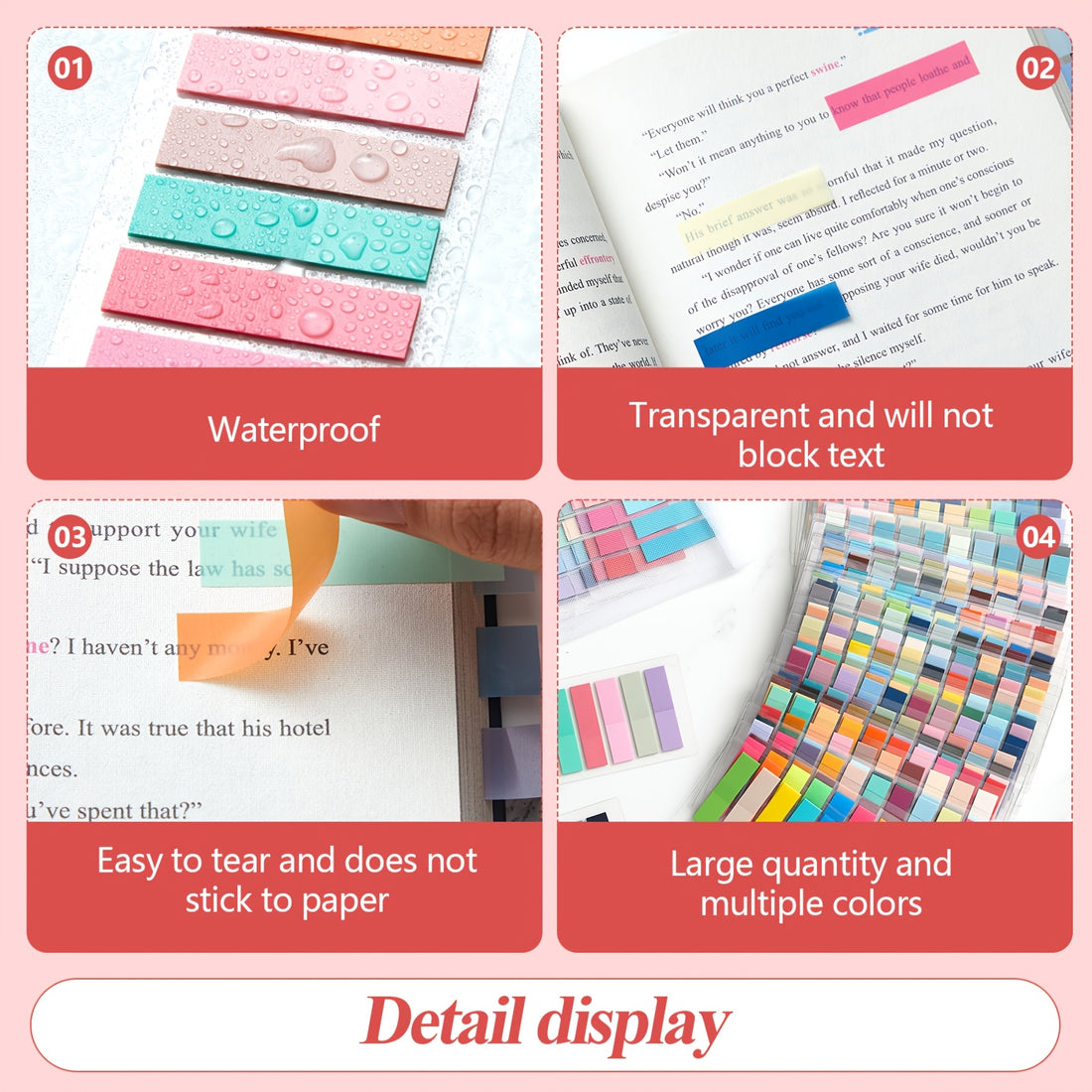 16000pcs 80 colors transparent annotation tabs
