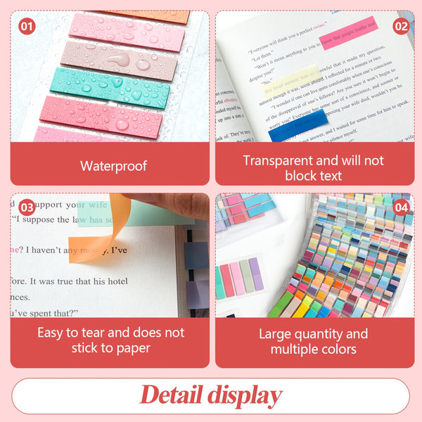 16000pcs 80 colors transparent annotation tabs