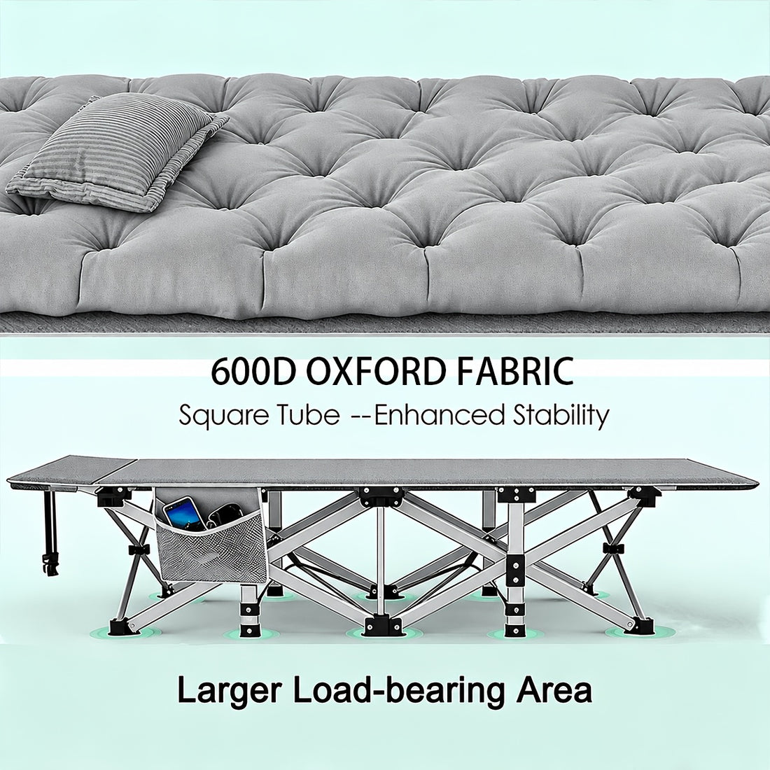 outdoor folding bed camping bed flip mattress foldable guest