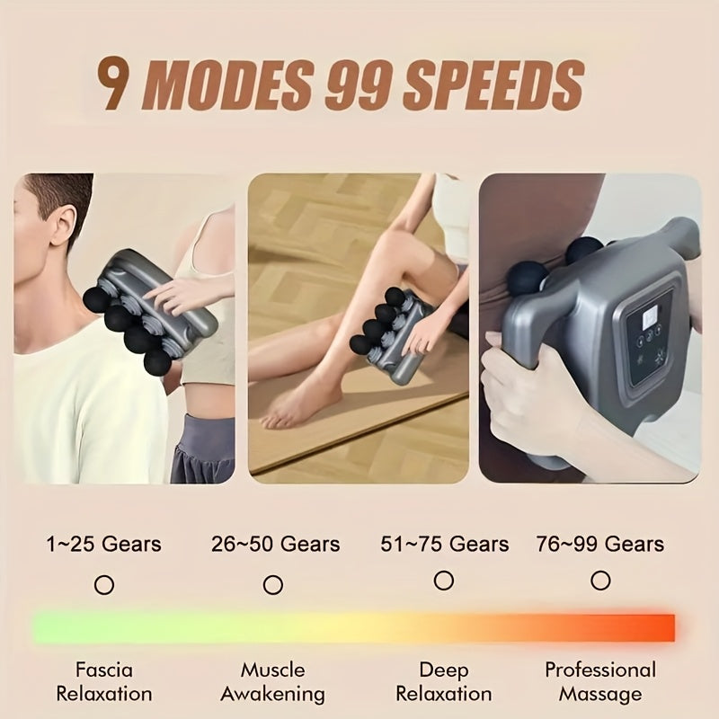16 drive fascia gun muscle massager gun 9 gears