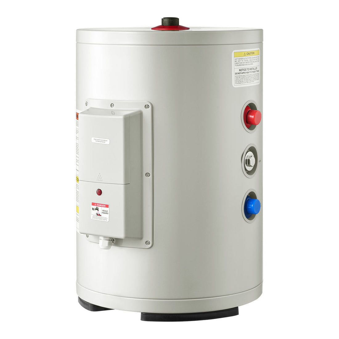 6 Gallon Electric Tank Water Heater, 1600W Point-of-Use Hot Water Heater with LED Display, Knob Control, Top Outlet, 120V Storage Design with T&P Valve for Studio Apartments, RVs, Gray CSSRSQ6GALXNCPNH8001V1@DAN2