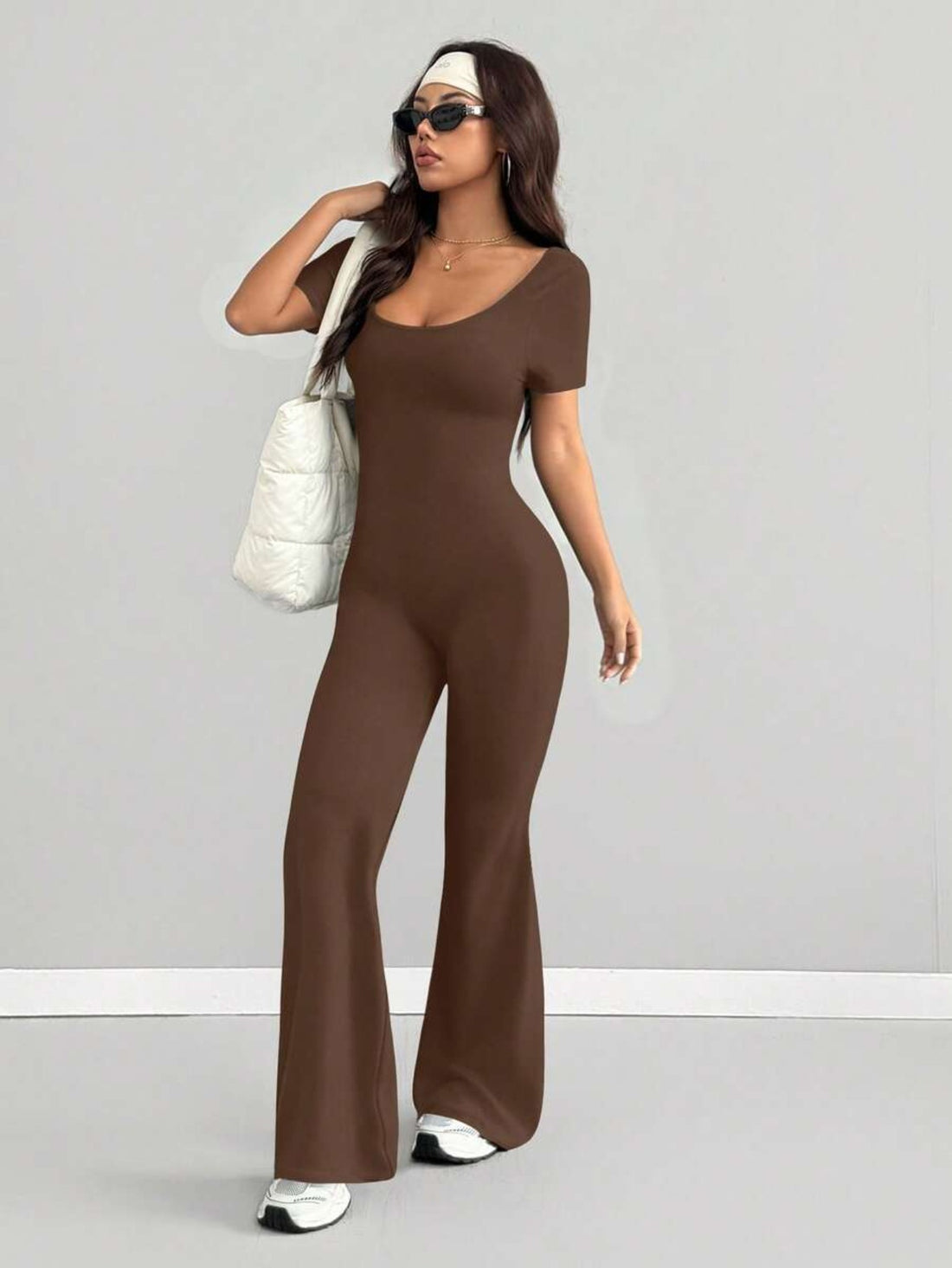 womens jumpsuit fit neck casual fashionable