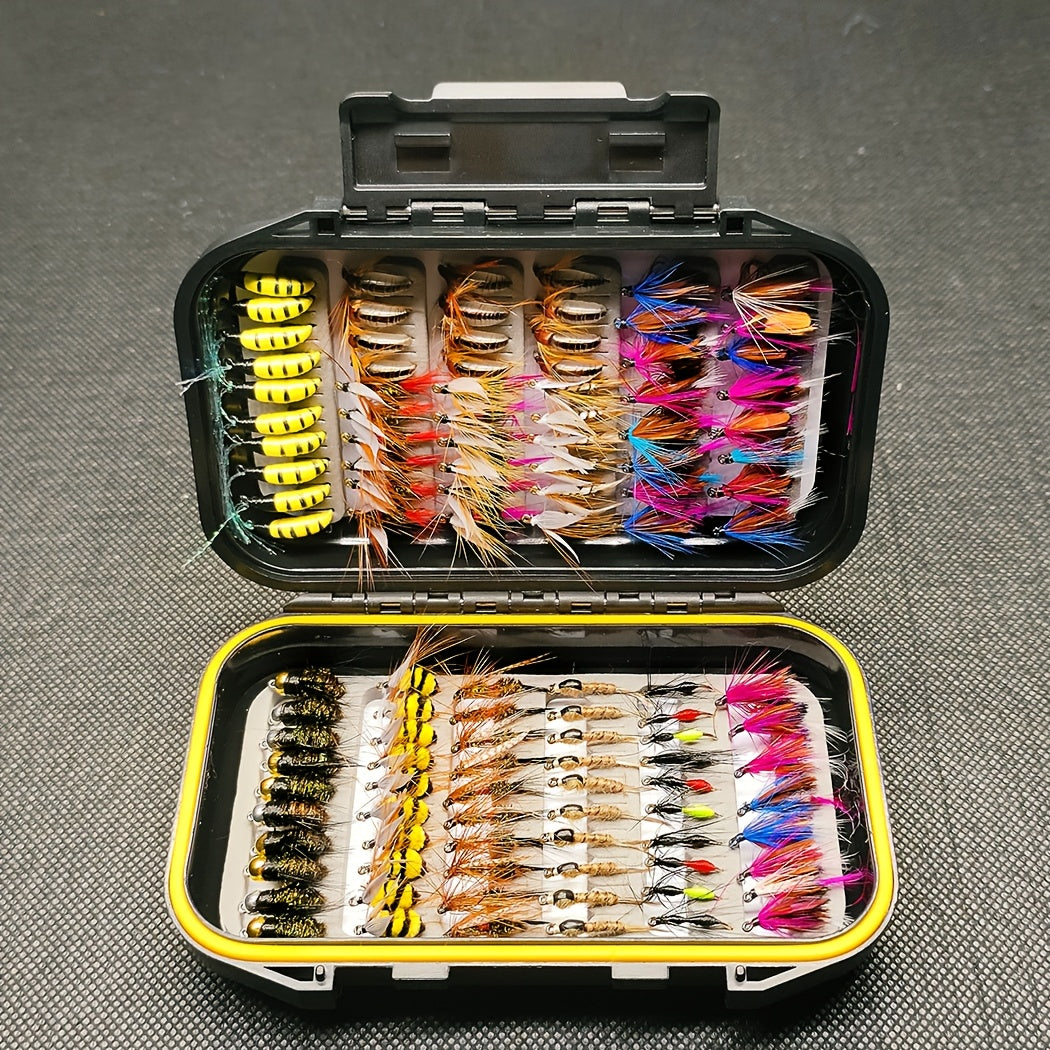 114pcs fly set plastic assortment nymph