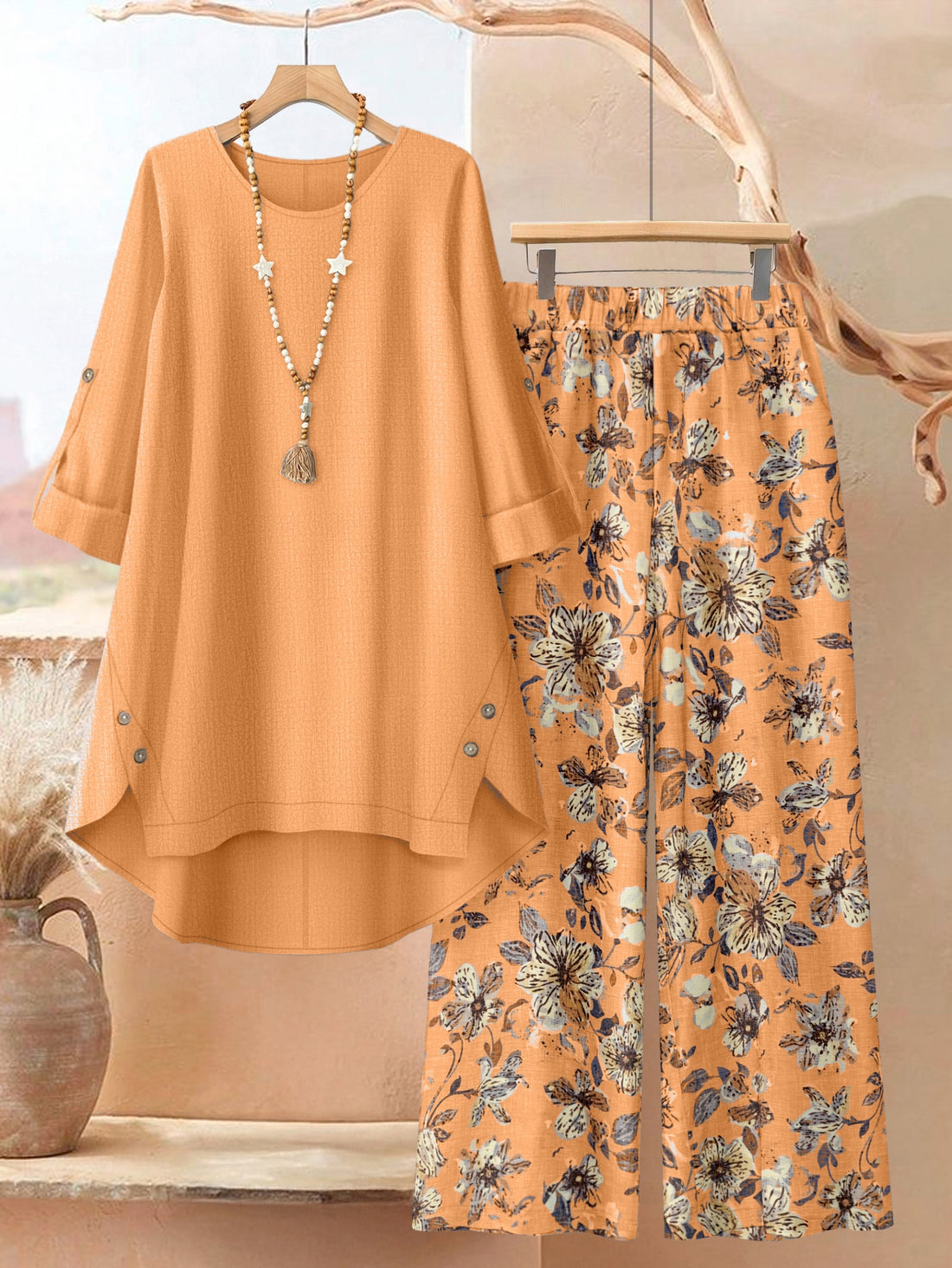 plus size womens casual plus size 2pcs set fashionable solid