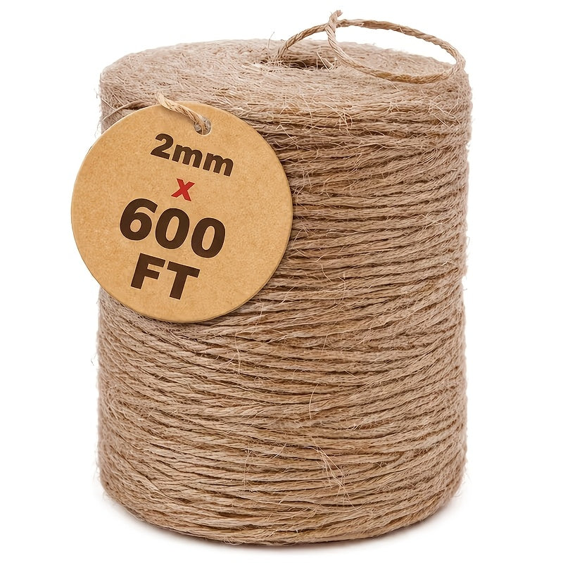 600ft roll natural rope heavy duty 2mm thick jute