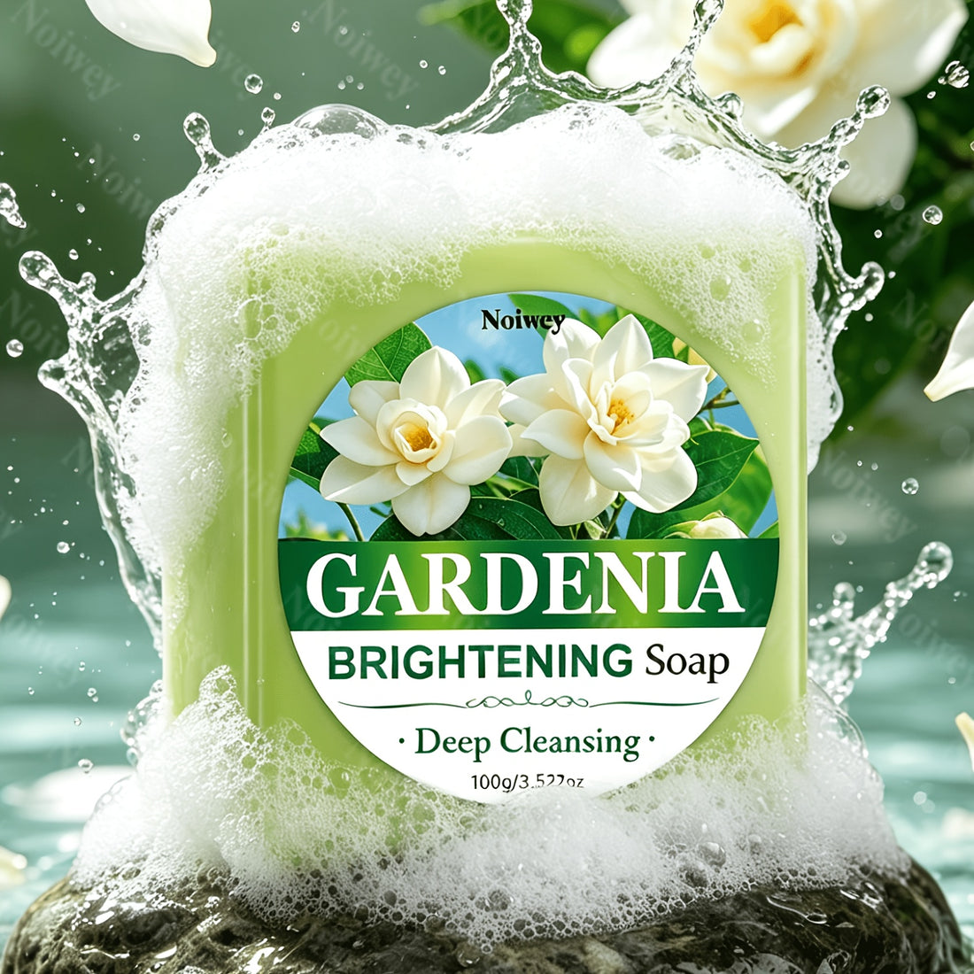 white floral soap bar soap