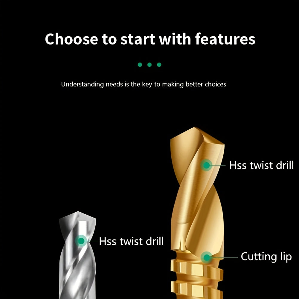 8pcs coated high sawtooth drill bit multi