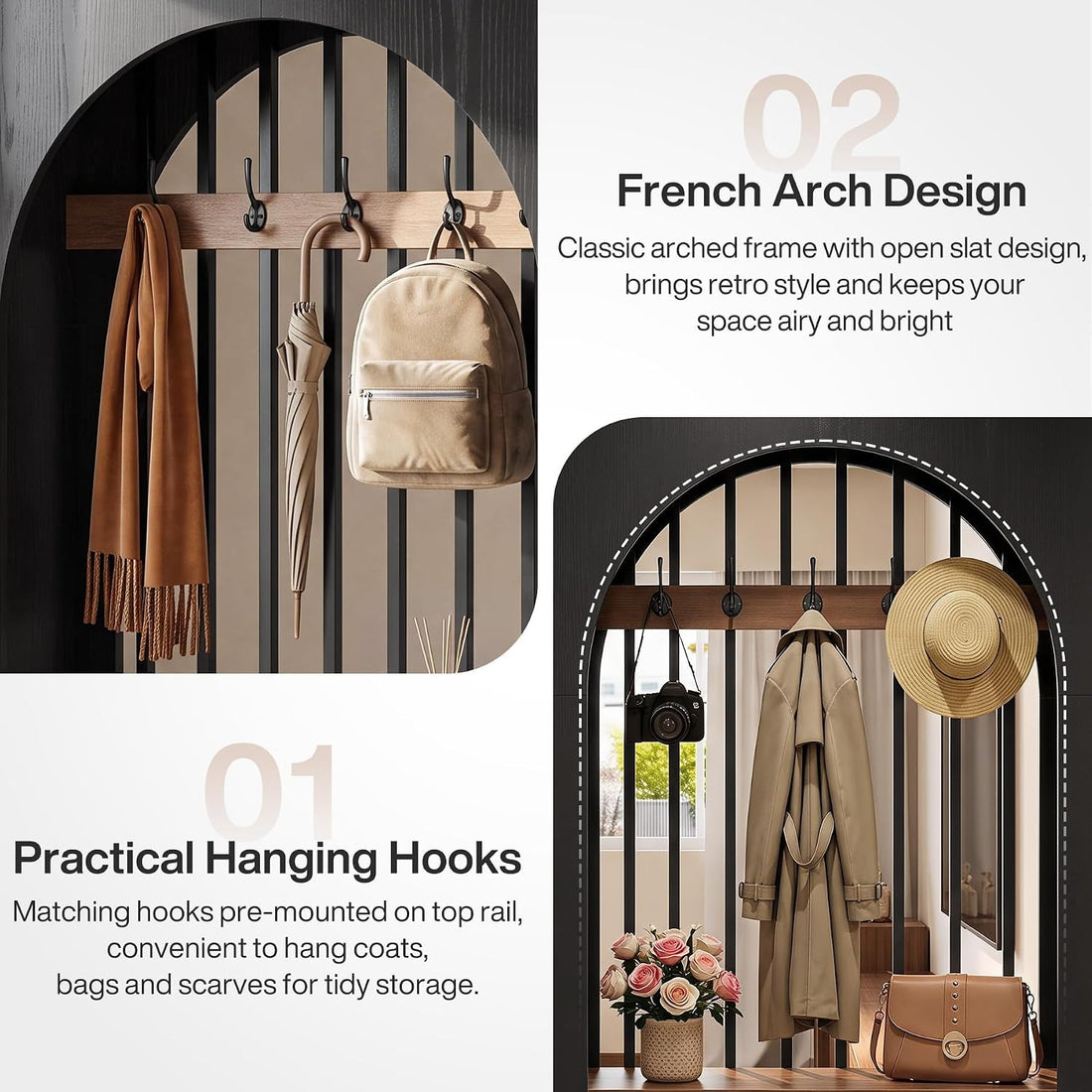 wall room divider 71 arched freestanding wood partition temu
