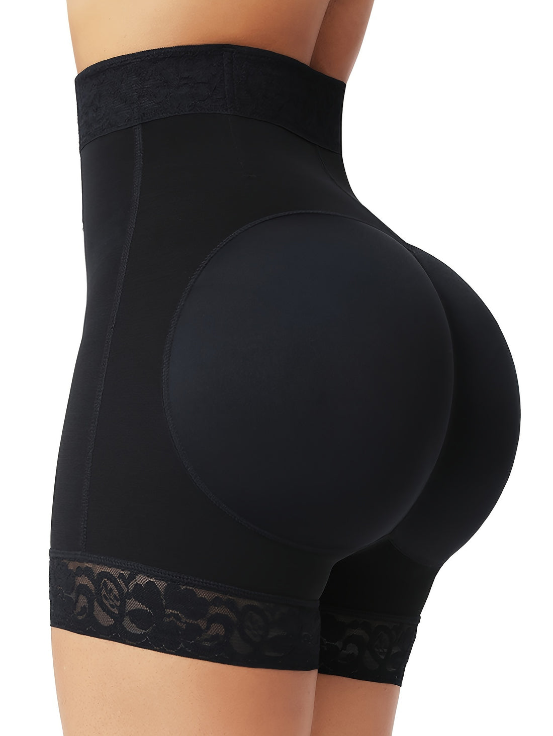 women front zipper lifter shorts high waist curve