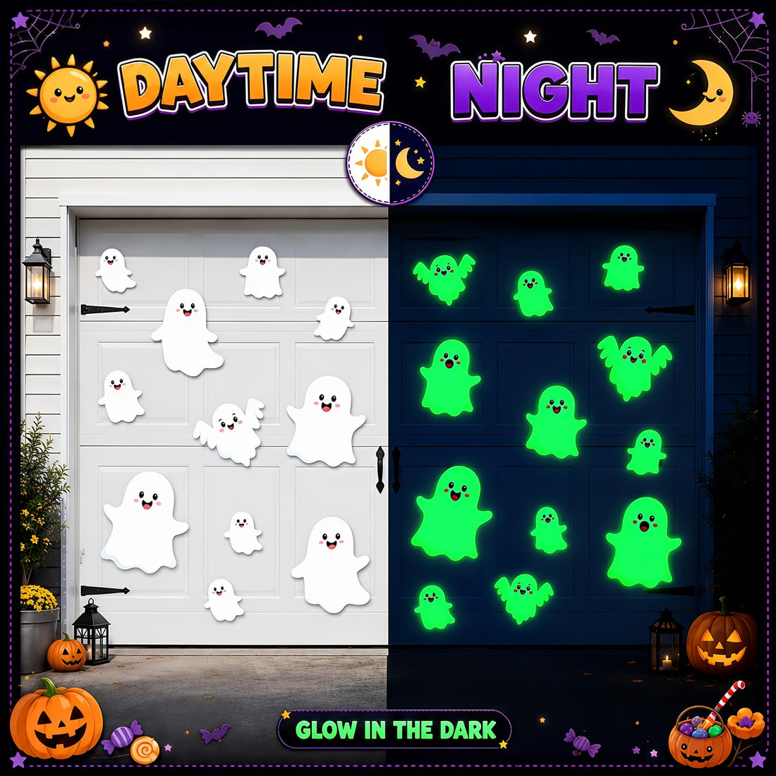 15 in dark garage door magnets luminous in