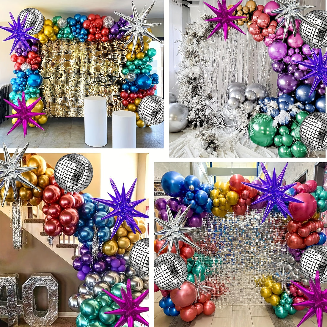 146 balloon garland arch kit disco ball balloons