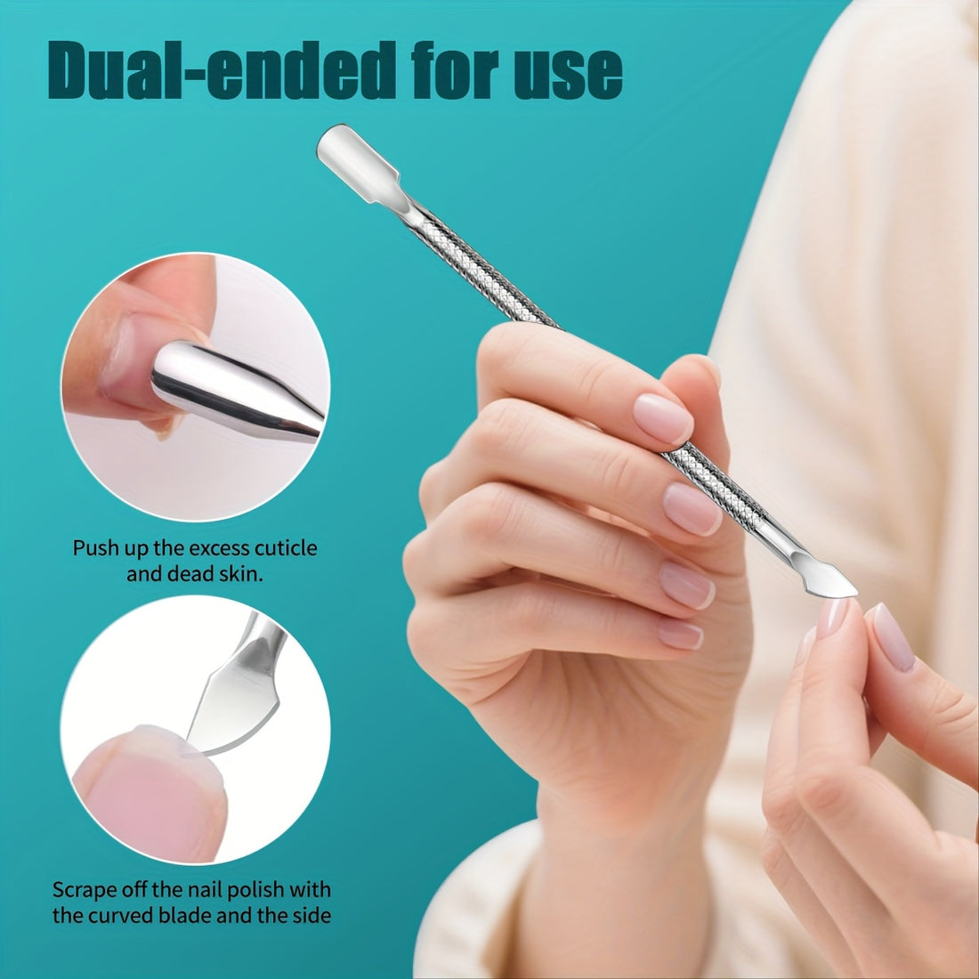 7pcs cuticle tool set cuticle fork blackhead