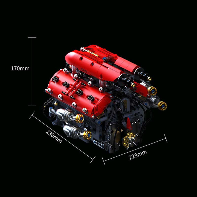 v8 red model 1289 1370pcs v4 engine 1001pcs a
