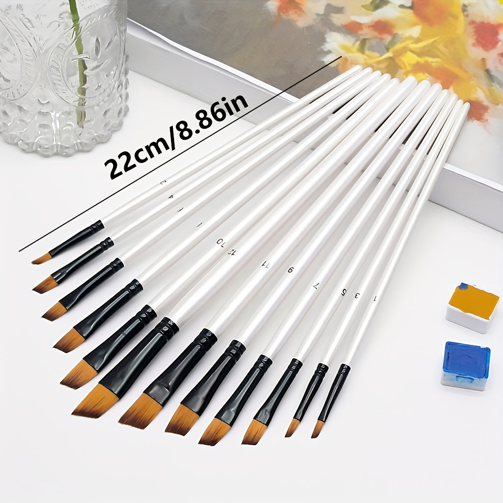 12pcs brush set premium nylon bristles