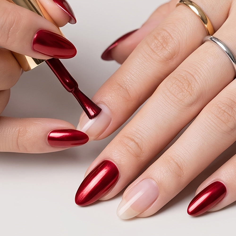 tinovo metallic burgundy nail polish 12ml natural quick