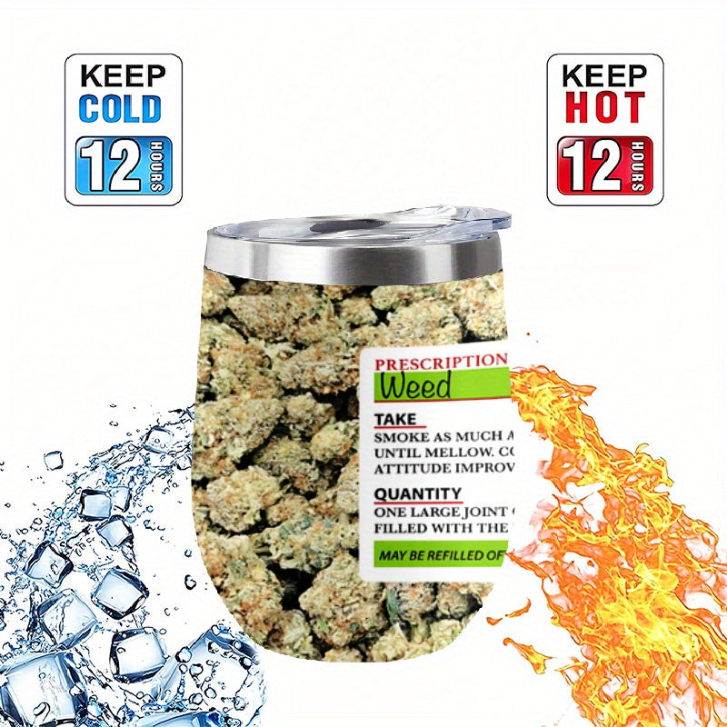 1 12oz themed prescription label double wall vacuum