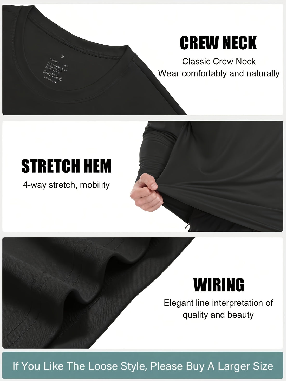 5pcs mens quick drying breathable long sleeve sports t