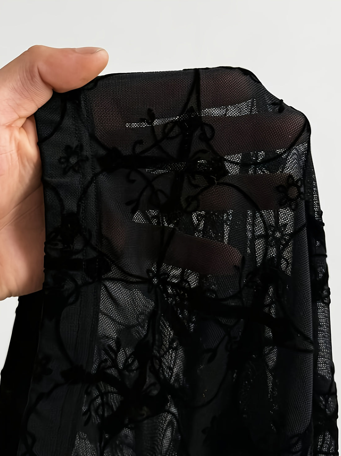 womens shaped velvet mesh sheer leggings