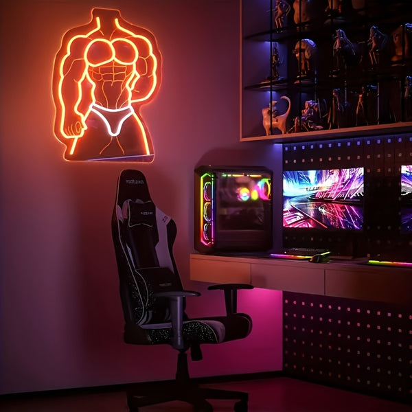 series muscle men led neon sign