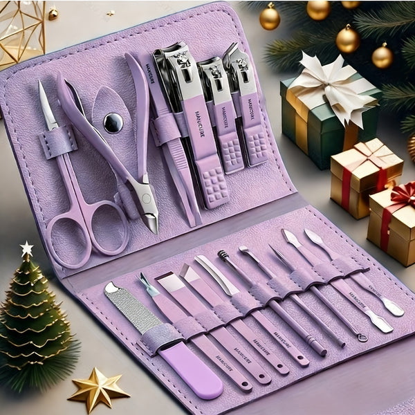 1 set 16 premium stainless steel nail clippers