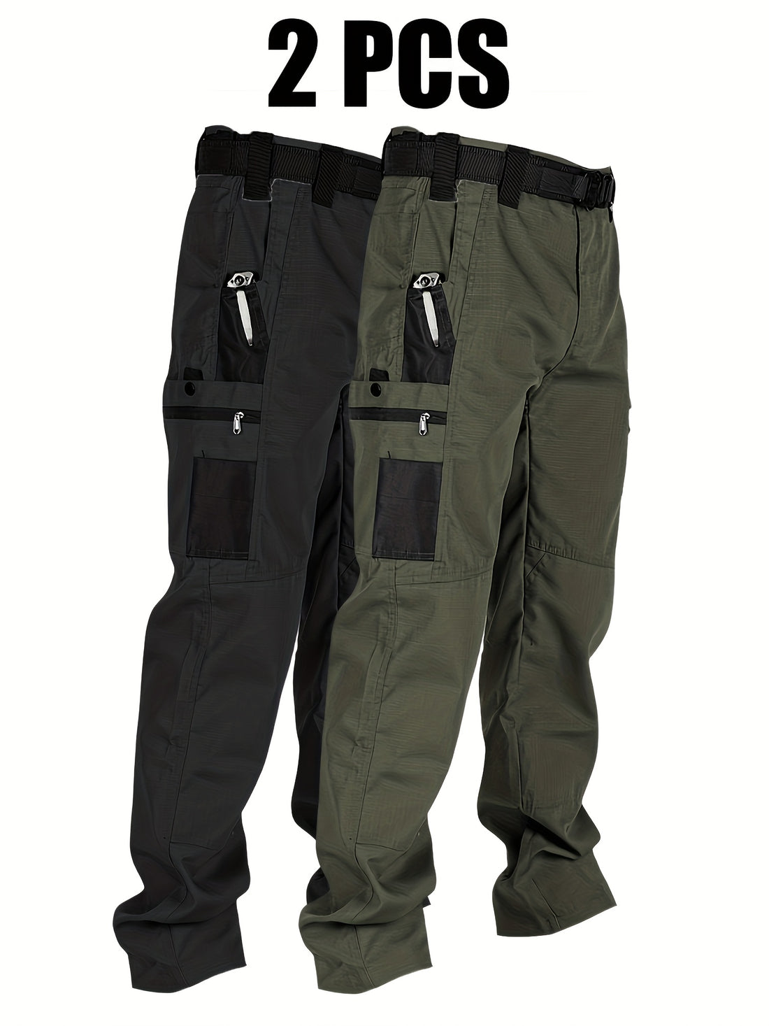 2 pc mens casual cargo pants lightweight cargo