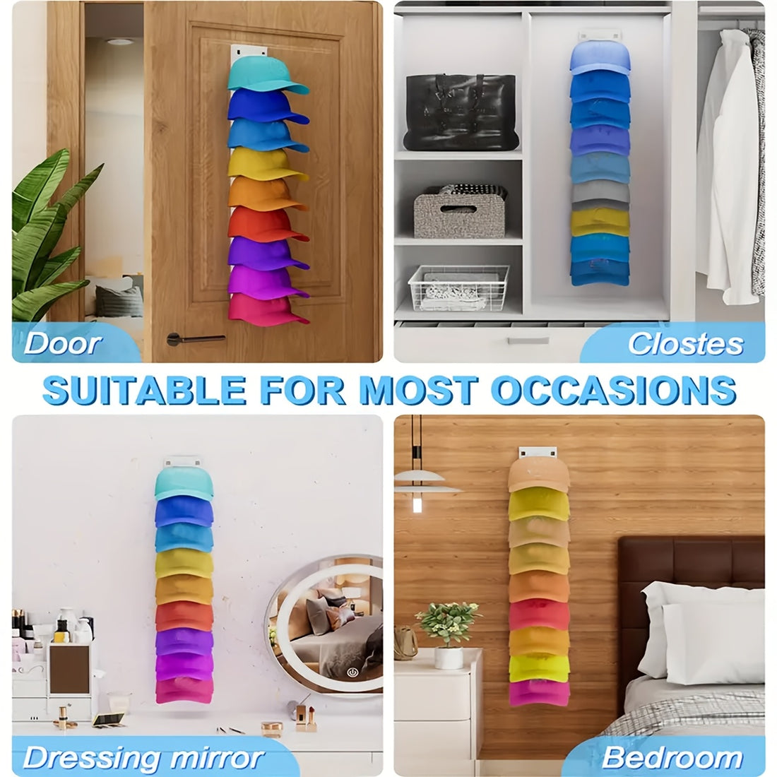 1 4pcs wall mounted hat rack organizer strong multi