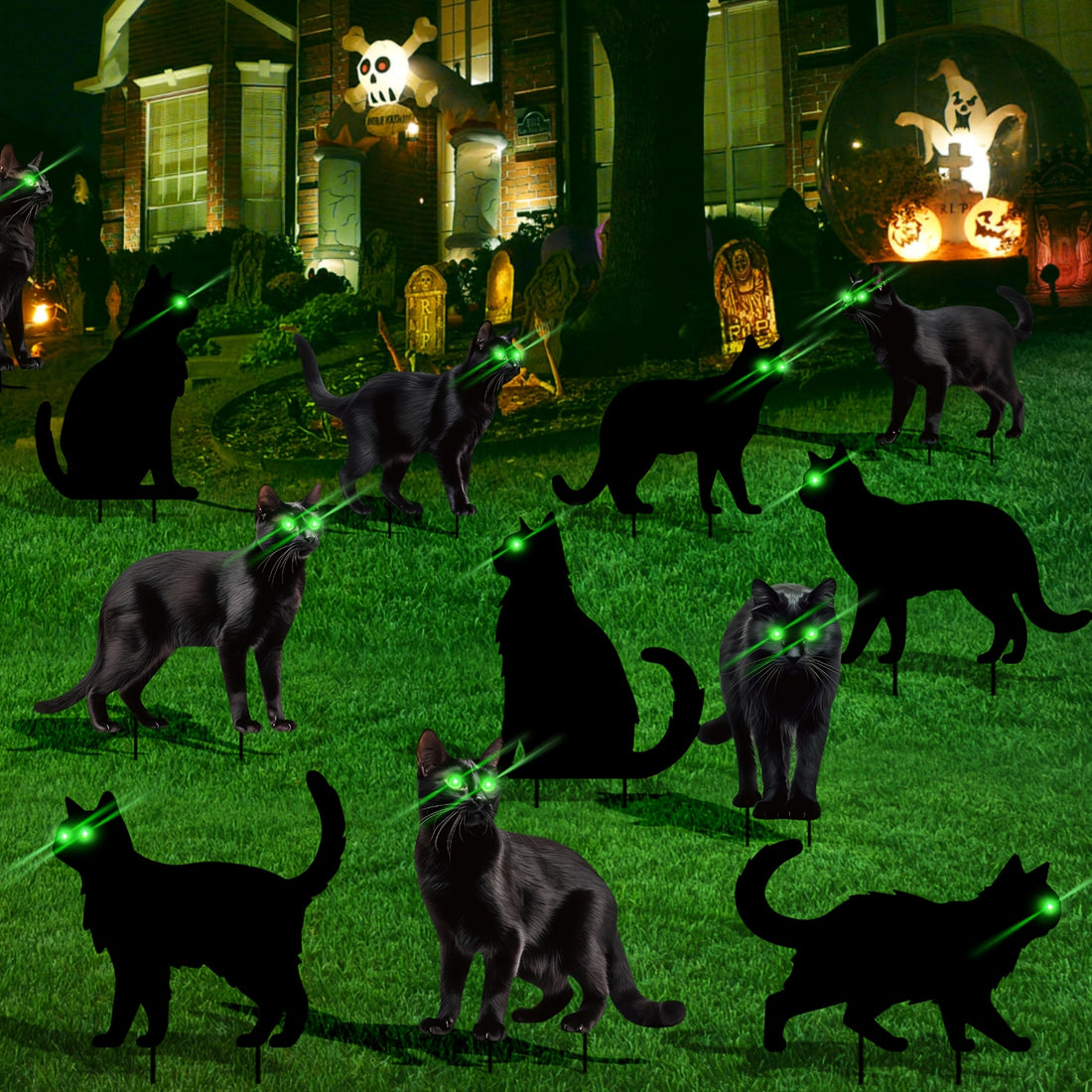12pcs decorations plastic yard signs