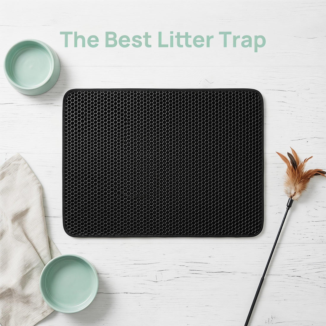ultra large double layer eva cat litter mat set 1pc