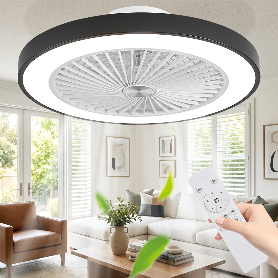 enclosed ceiling fan light remote low profile flush