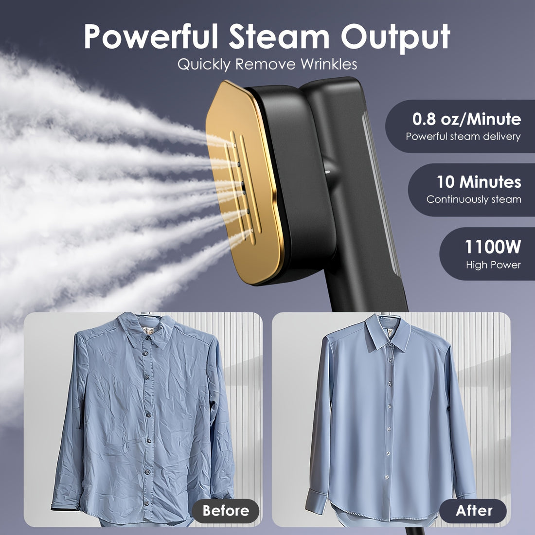 1100w high power handheld garment steamer portable steam