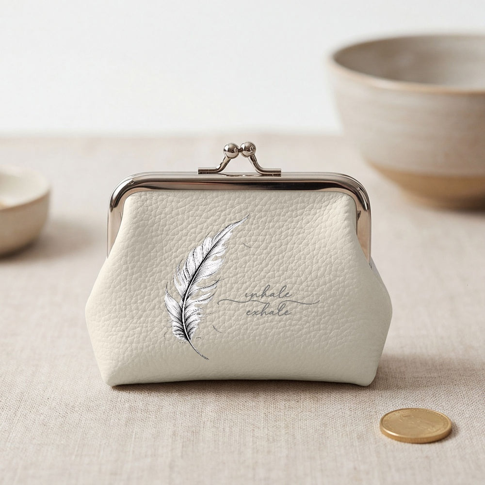 wallets feather coin purse vintage