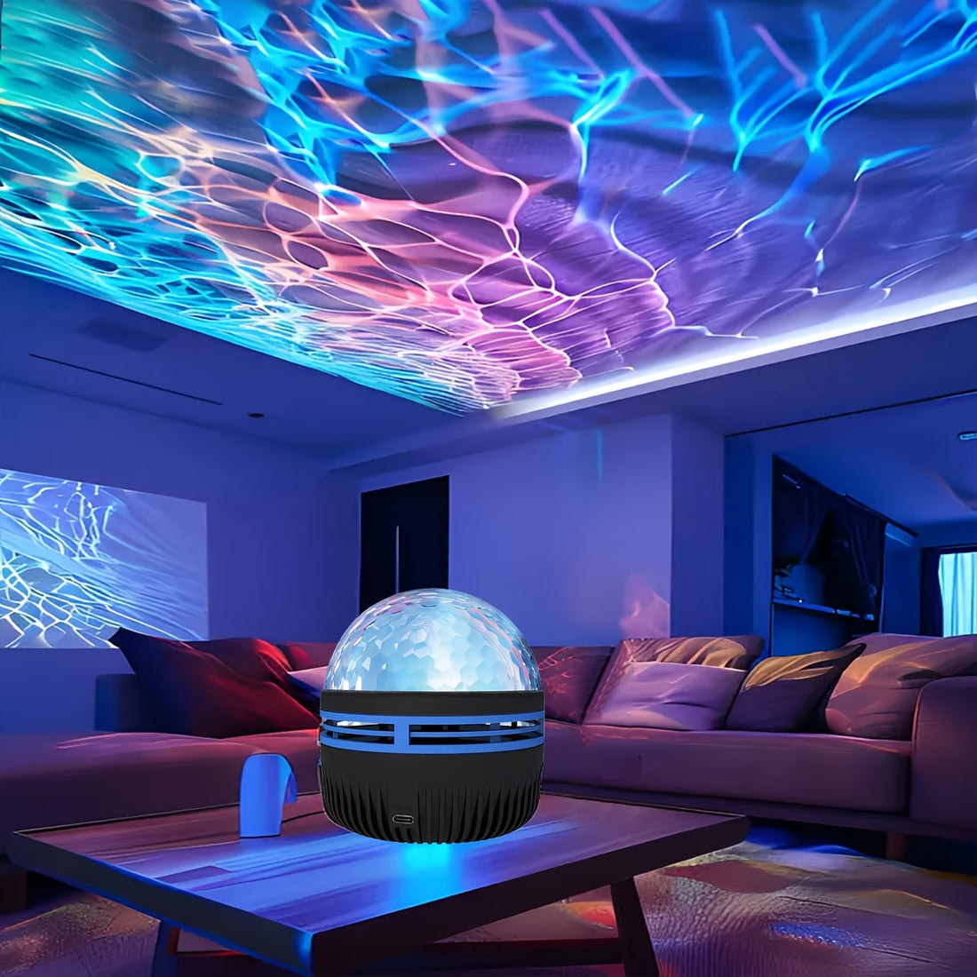 usb powered water lamp rgb color changing