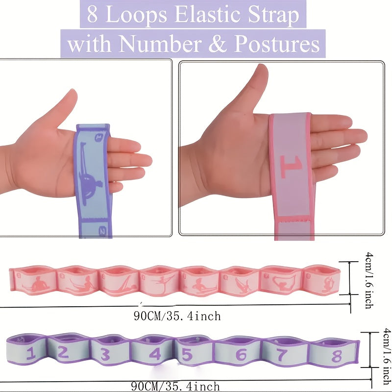 yoga stretching strap pilates band flexible