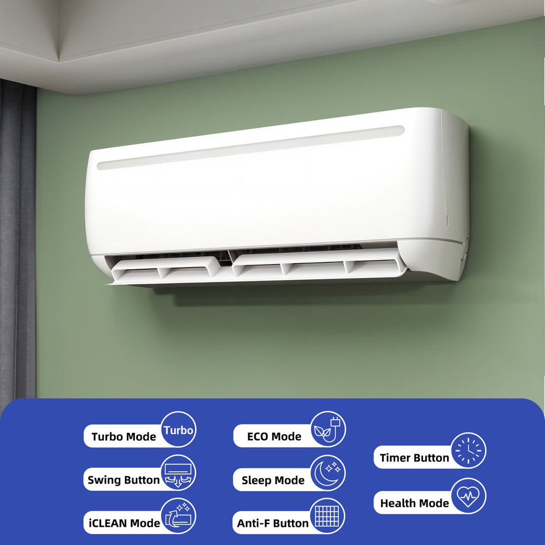 9000 BTU Huge Ductless Big Split Air Conditioner & Heater with Remote 450 Sq. Ft. Coverage, SEER 19 Energy Efficient, Ultra Quiet, Wi-Fi Enabled IMHCAC-001516