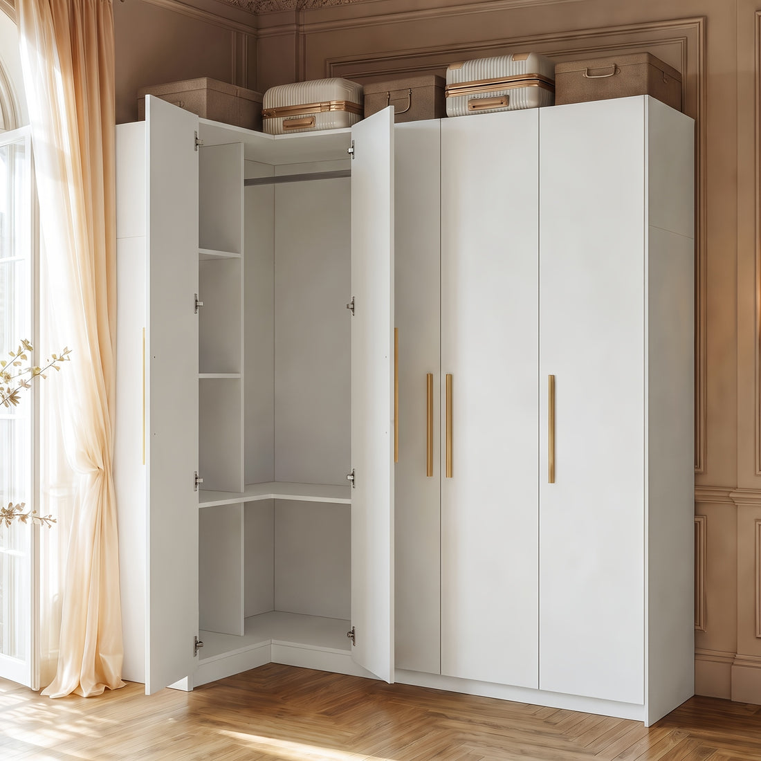 modern corner wardrobe closet storage cabinet