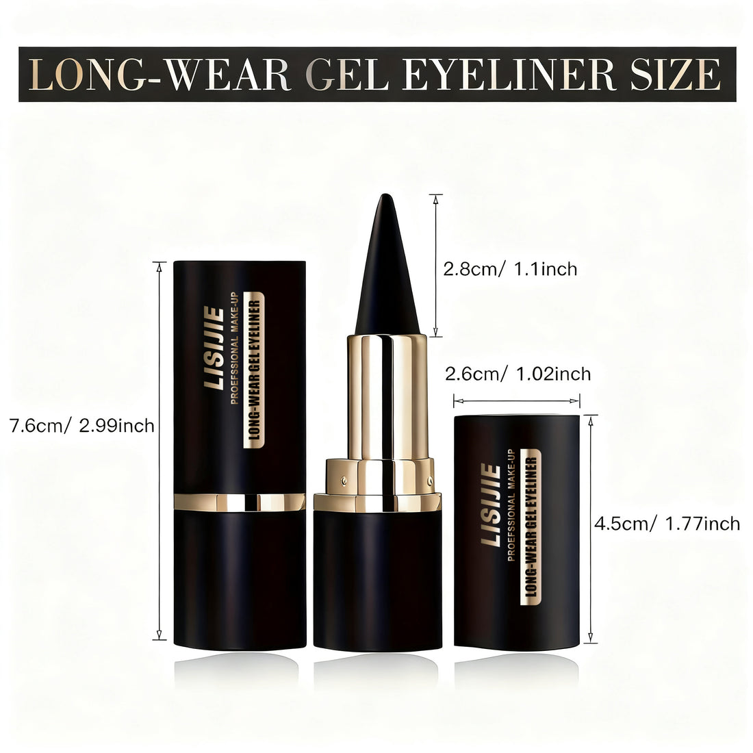 waterproof eyeliner pencil quick dry matte single end black
