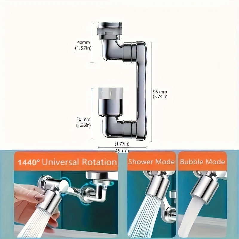 1pc 1440 swivel spray head chrome abs material smooth