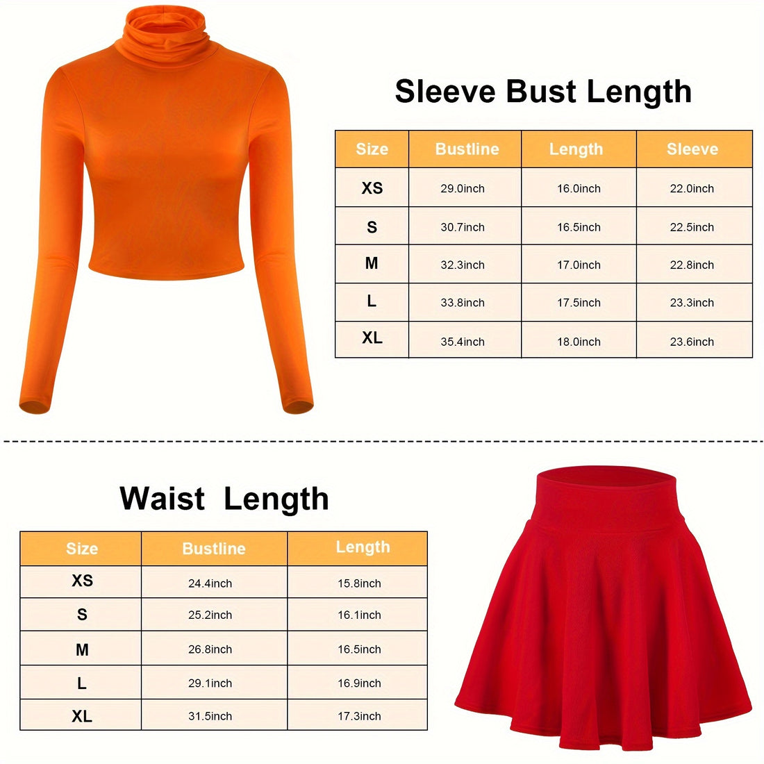 women complete retro costume turtleneck outfit