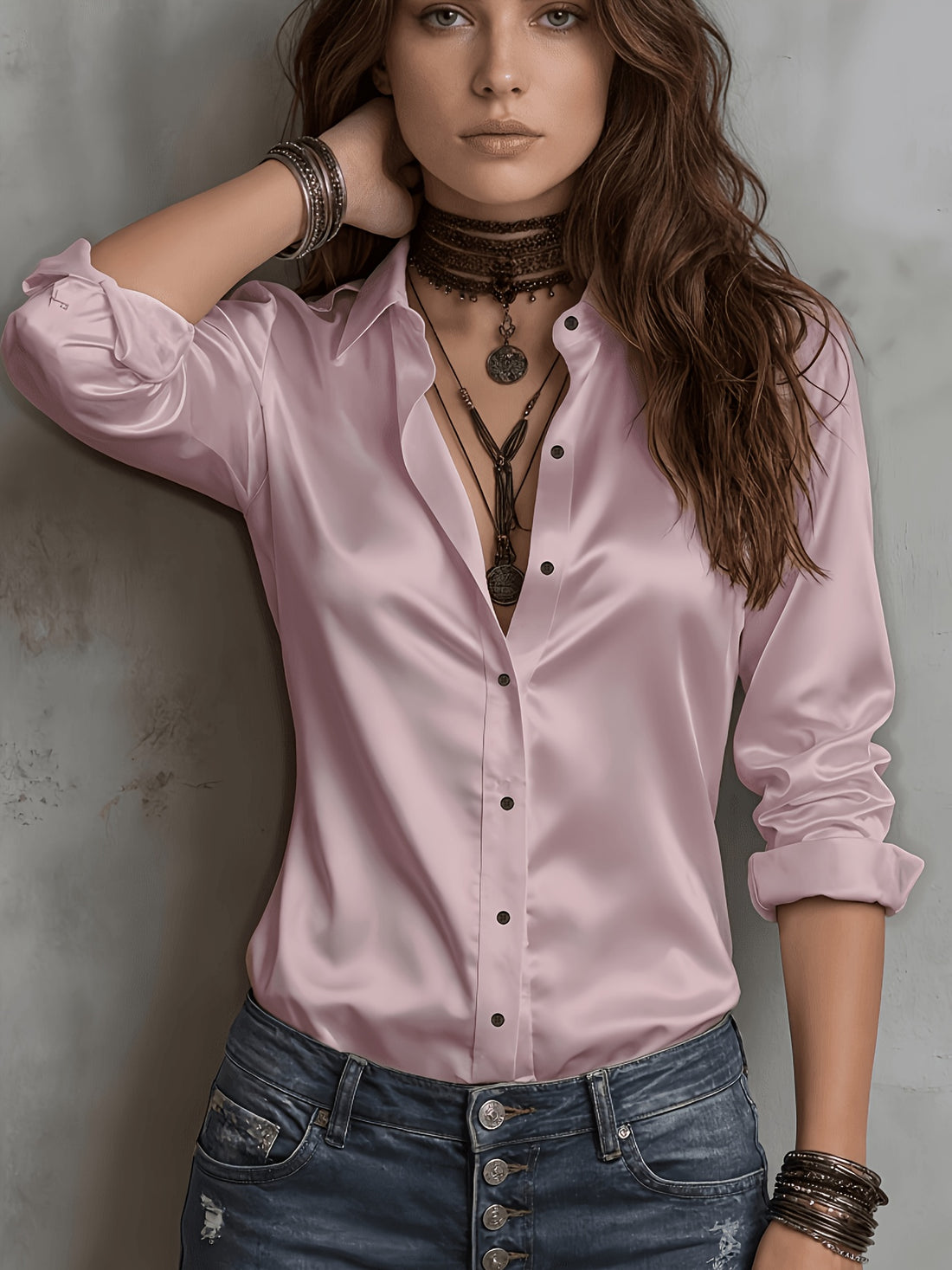 womens season commuter satin shirt temu