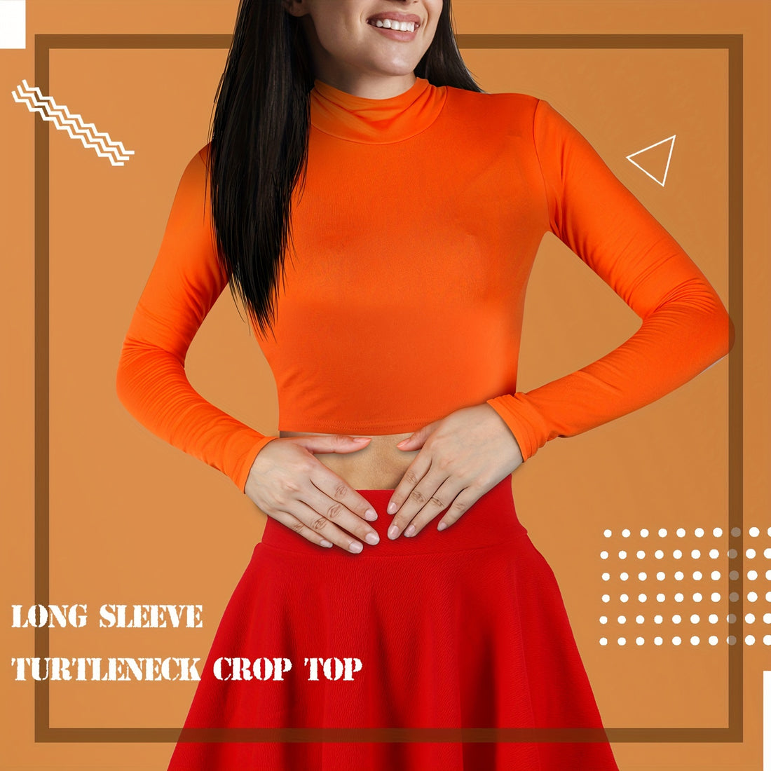women complete retro costume turtleneck outfit