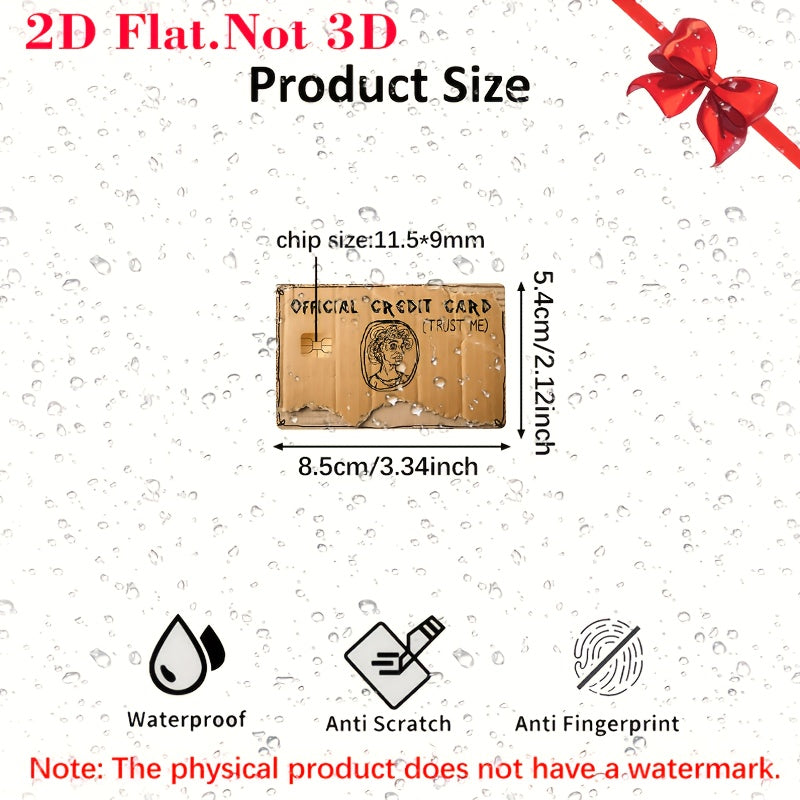 funny weird cardboard sticker bank cards