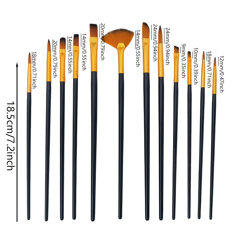 12pcs paintbrush oil painting watercolor