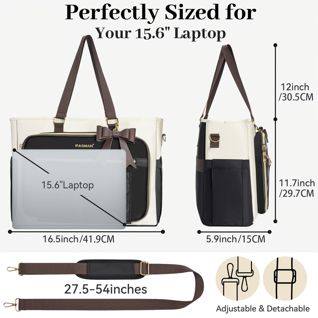 women tsa laptop tote bag compatible