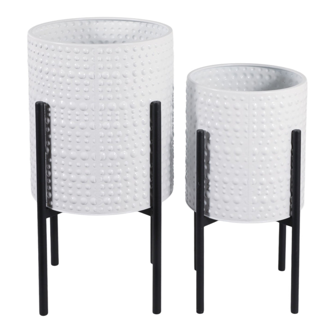 Aideen Metal Planter Pot Set for Indoor & Outdoor Use - Set of 2