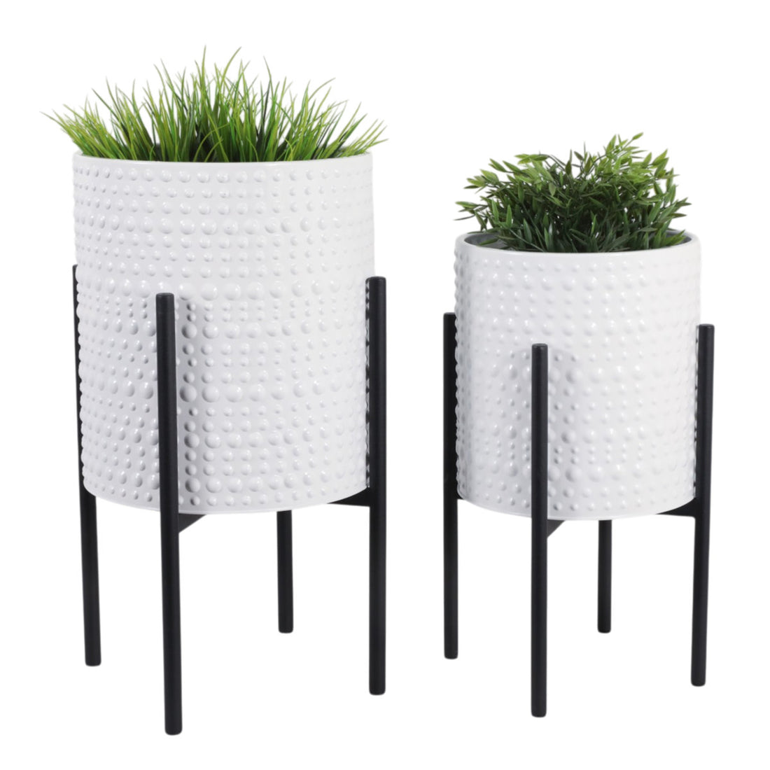Aideen Metal Planter Pot Set for Indoor & Outdoor Use - Set of 2