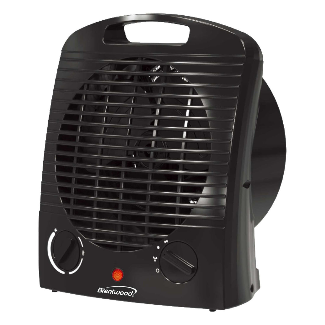 Brentwood 1500-Watt Portable Electric Space Heater and Fan in Black