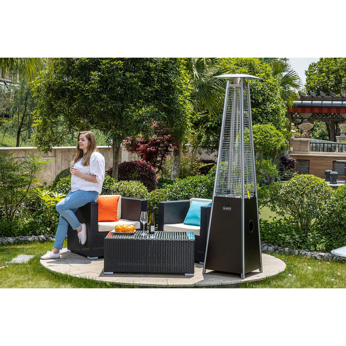 Bronze Quartz Glass Tube Patio Heater-Mocha