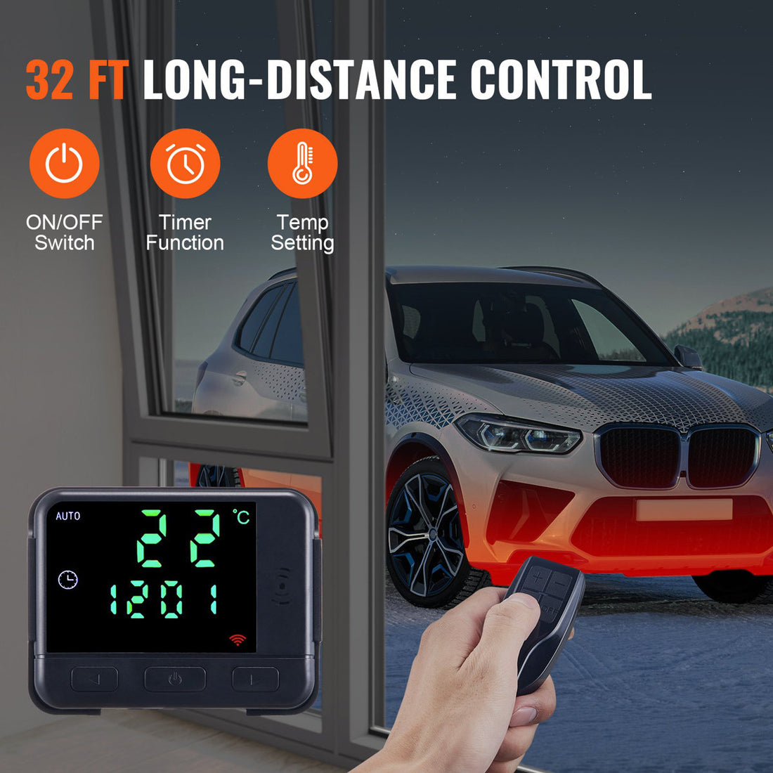 Diesel Air Heater 12V 2KW LCD Display Remote Control For Car Bus RV