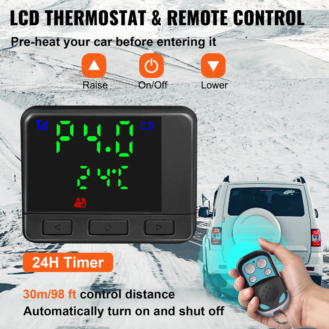 Diesel Air Heater 8KW, All in One 12V Truck Heater, Parking Heater with Black