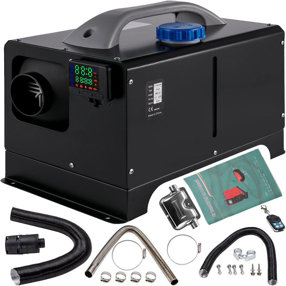 Diesel Air Heater 8KW, All in One 12V Truck Heater, Parking Heater with Black